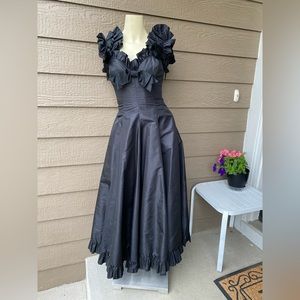 Victor Costa Vintage Black Glam Old Hollywood Cocktail Women’s size 8
